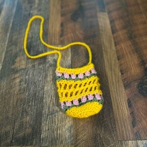 Crochet Tulip mesh water bottle crossbody bag 🧶